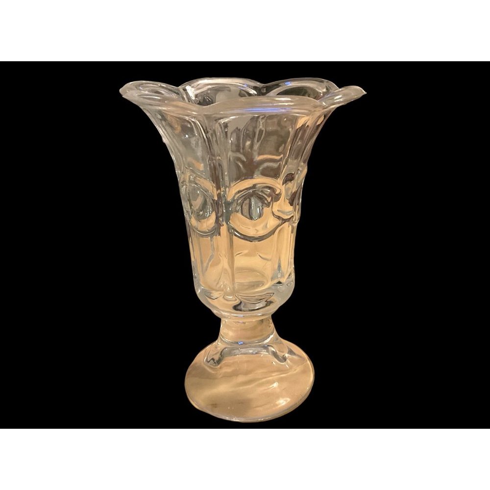 Tulip Shaped Glass Vase Vintage Decor